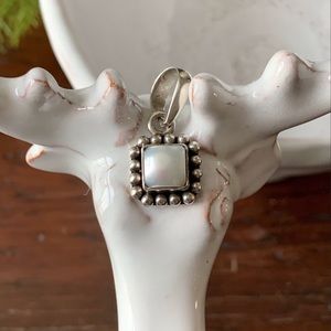 Silpada Square Pearl Pendant 925SS